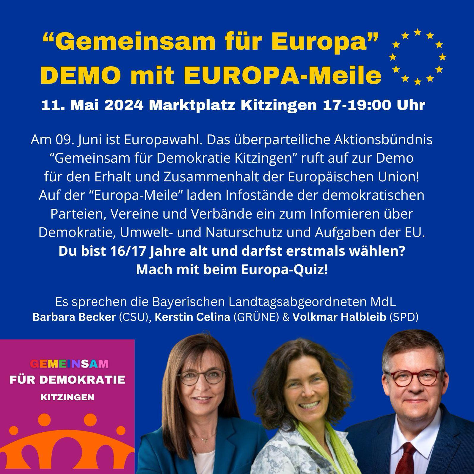 Flyer zur Europameile am 11.5.2024