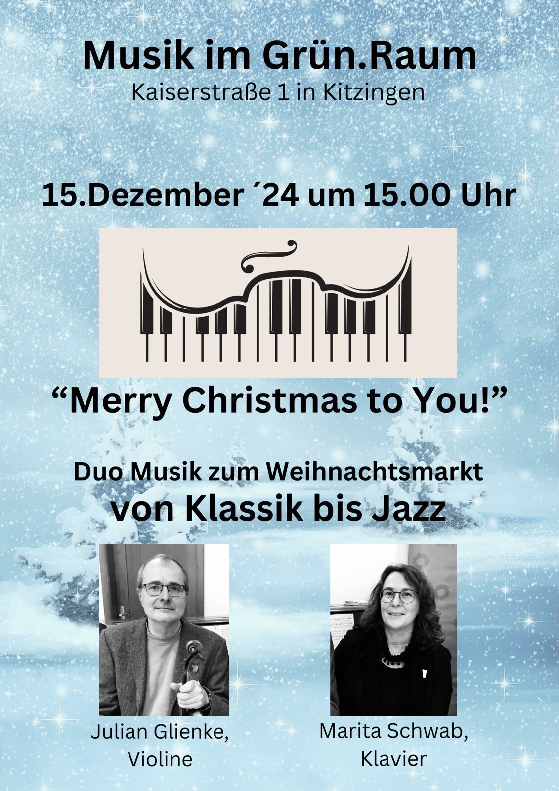 Musik im GRÜN Raum zu Weihnachten 2024