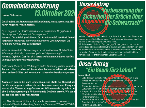 Ratssitzung am 13.Oktober